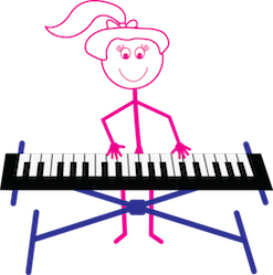 Girl playing a keyboard